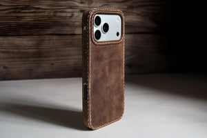 iPhone Leather Case | Handmade | Oil Waxed Leather | Walnut