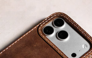 iPhone Leather Case | Handmade | Oil Waxed Leather | Walnut